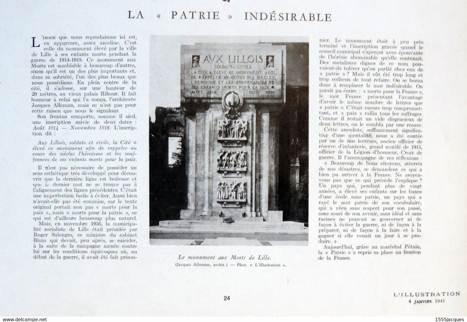 L'ILLUSTRATION N° 5104 04-01-1941 DÉCOUVERTE LASCAUX MONTIGNAC PAUL THOMAS ART RUPESTRE ABBÉ BREUIL LILLE BICYCLETTE