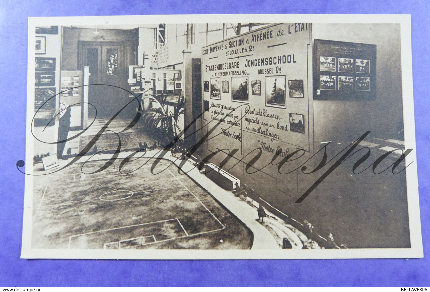 Musée Scolaire 1931 Expo Bruxelles II, Atheneum Diorama ( Maquette Voetbal Stadium ) - Industrial