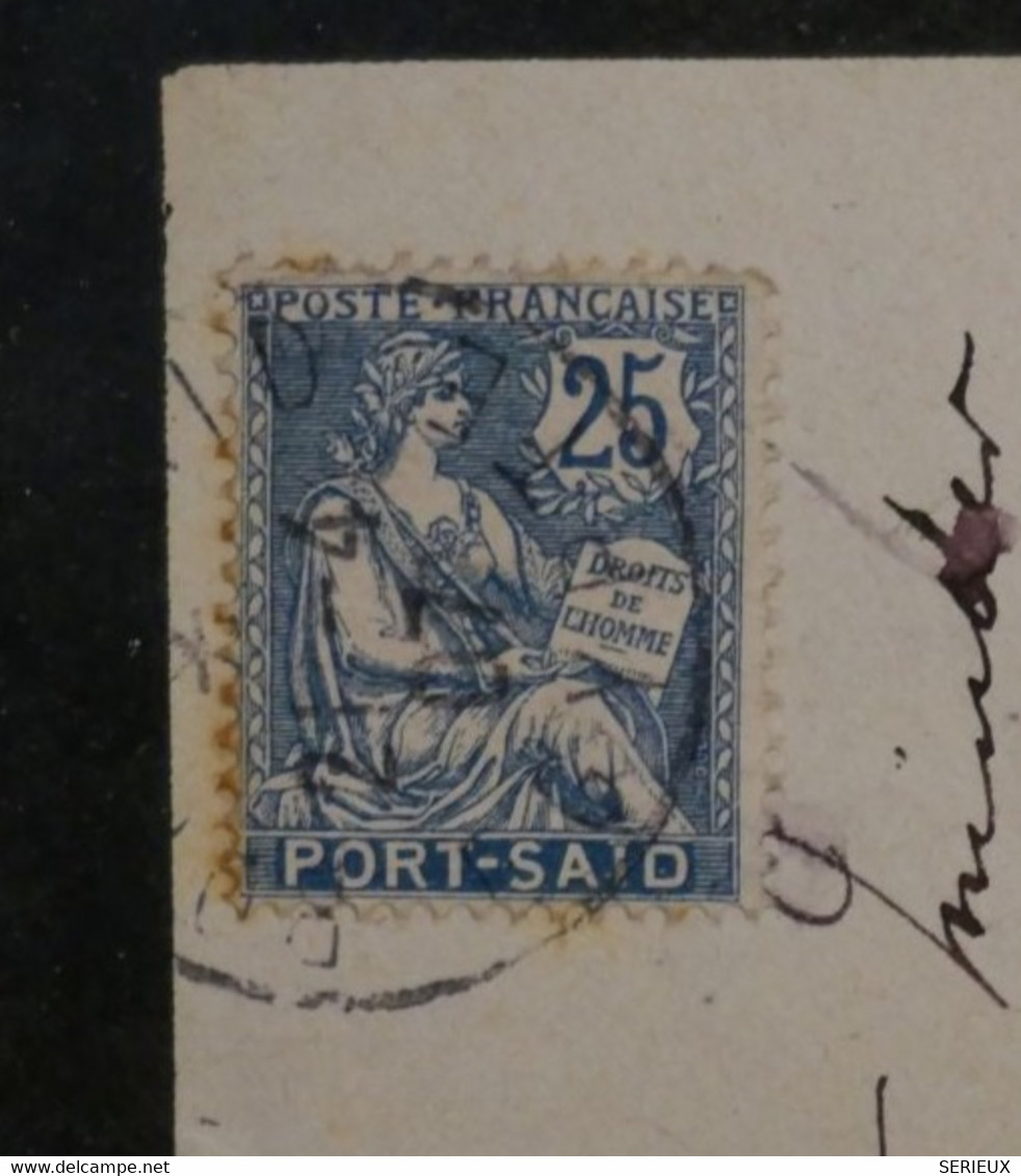 AK16 PORT SAID EGYPTE  BELLE  LETTRE FM  1907   POUR  L ALSACE FRANCE +++ TP  25C  + AFFRANCH. INTERESSANT - Briefe U. Dokumente