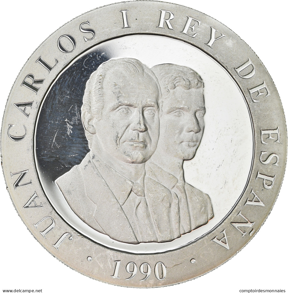 Espagne, Juan Carlos I, 2000 Pesetas, 1990, Argent, KM:859 - 2 000 Pesetas