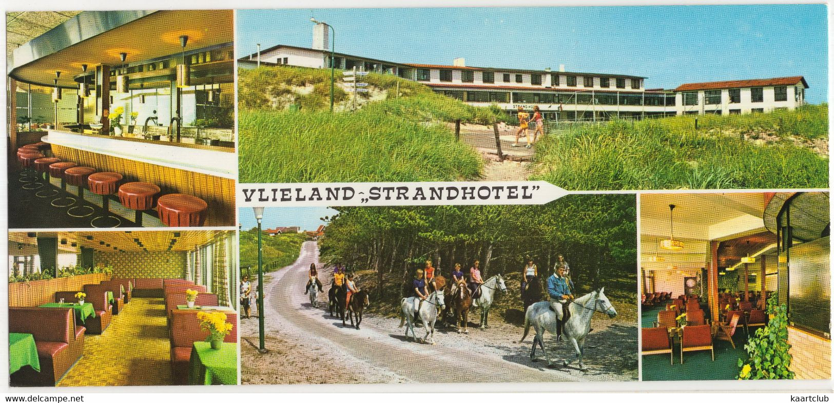 Vlieland - 'Strandhotel Beekman' - (Nederland/Holland) - (Lange Ansichtkaart: 22 Cm X 10.3 Cm) - Vlieland