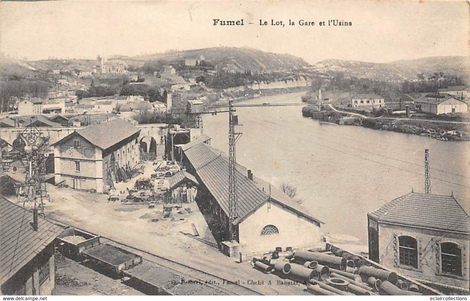 Fumel    47            Le Lot,  La Gare Et L'usine   (voir Scan) - Fumel