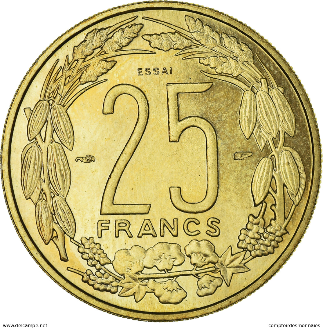 Monnaie, Cameroun, 25 Francs, 1958, Paris, ESSAI, SPL+, Aluminum-Bronze, KM:E9 - Cameroon