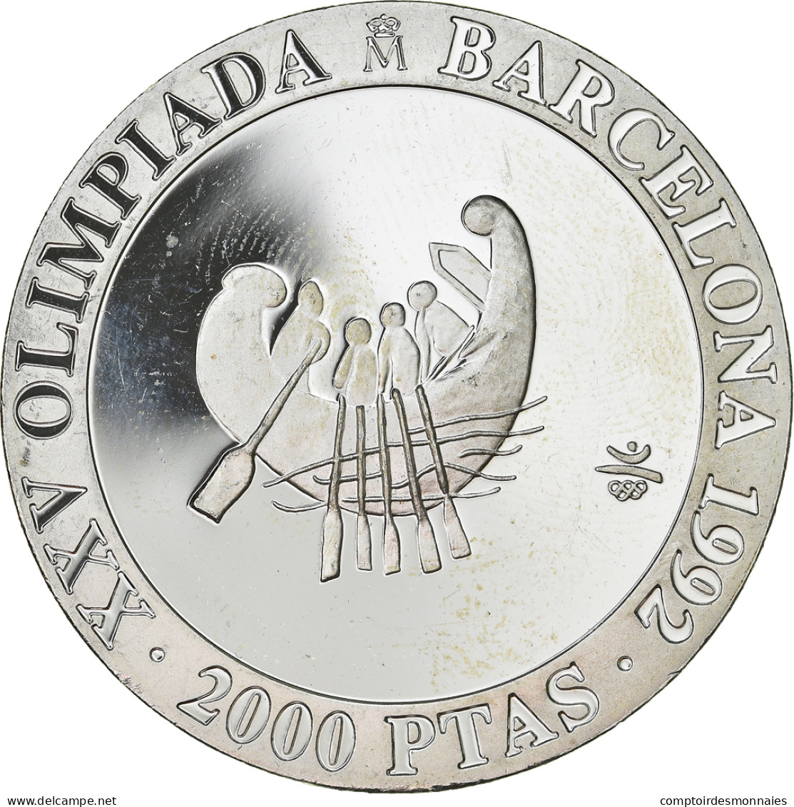 Monnaie, Espagne, Juan Carlos I, Barcelona Olympics, 2000 Pesetas, 1990, Madrid - 2 000 Pesetas