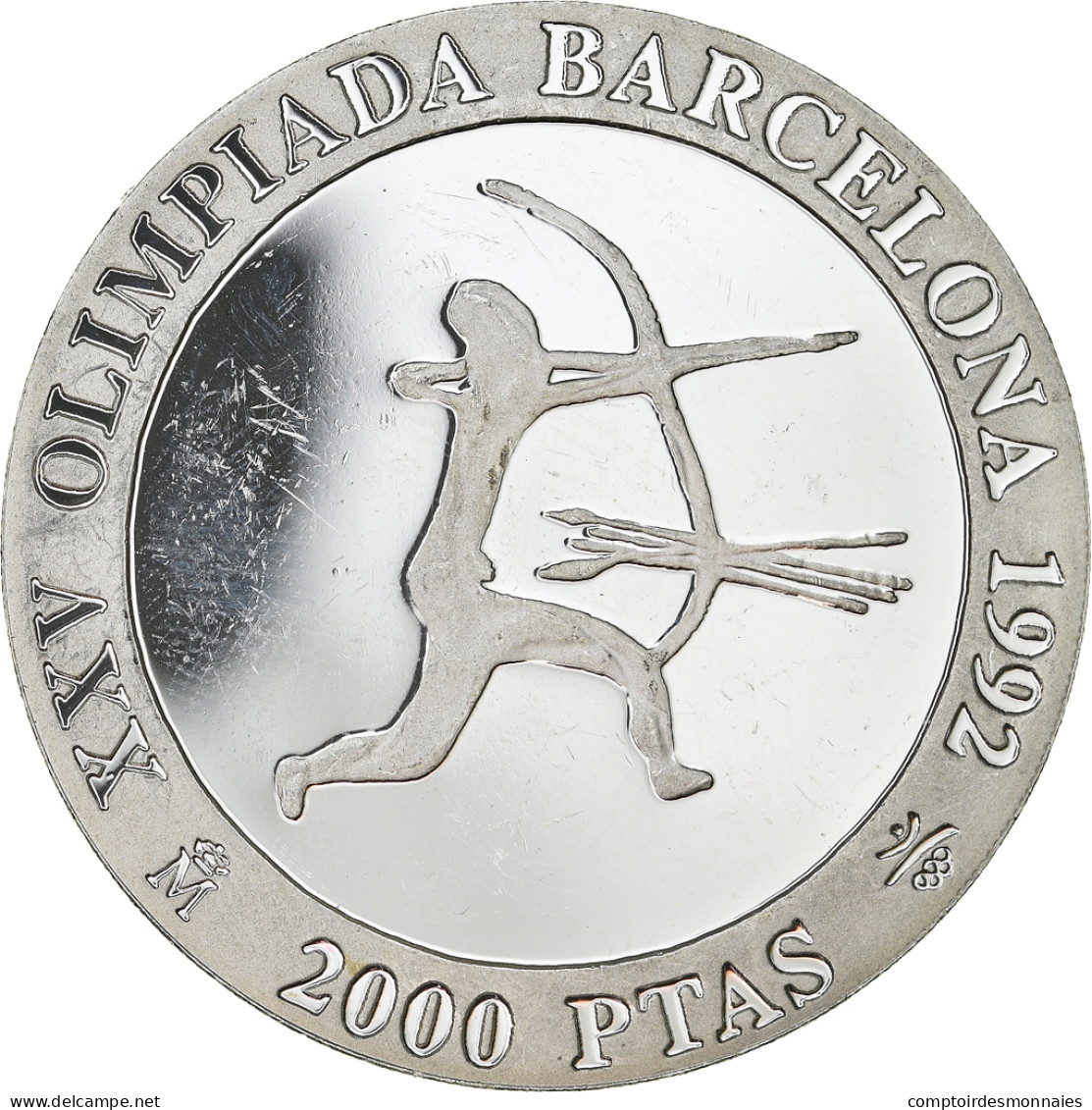 Monnaie, Espagne, Juan Carlos I, Barcelona Olympics, 2000 Pesetas, 1990, Madrid - 2 000 Pesetas