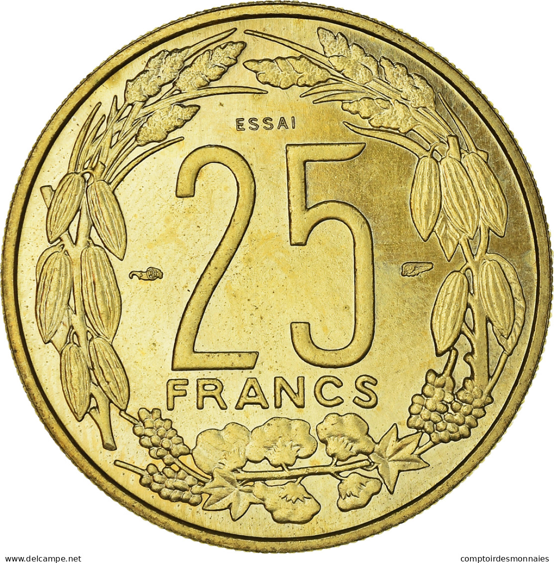 Monnaie, Cameroun, 25 Francs, 1958, Paris, ESSAI, SPL+, Aluminum-Bronze, KM:E9 - Cameroun