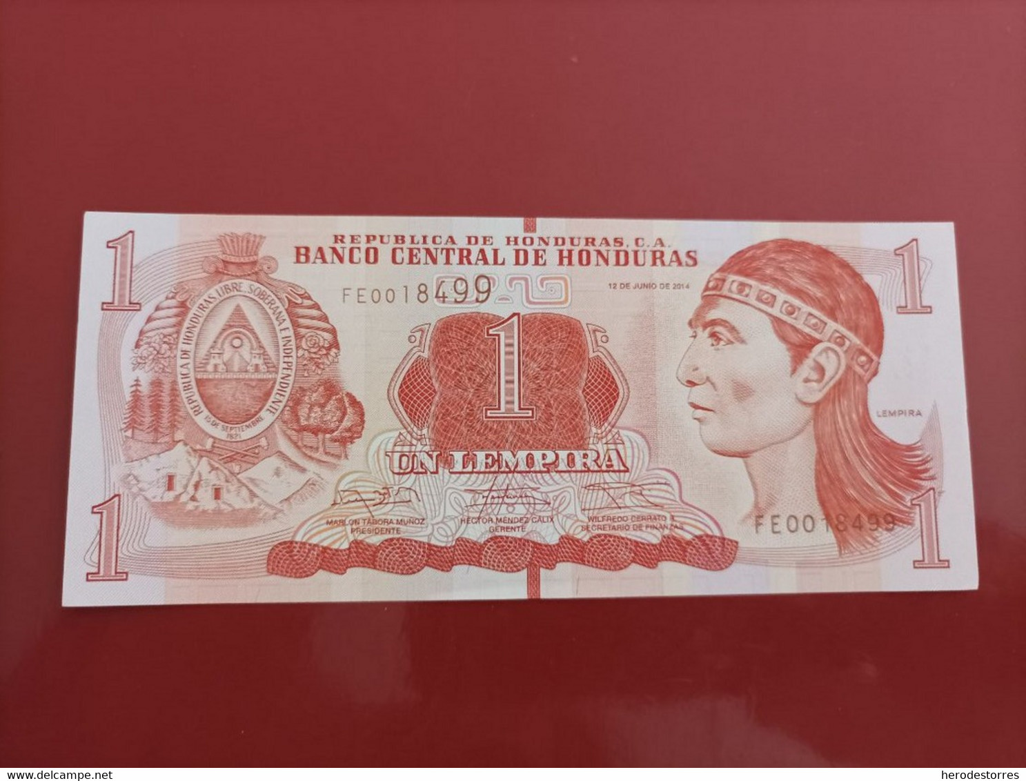 Billete De Honduras De 1 Lempira, Año 2004, Uncirculated - Honduras