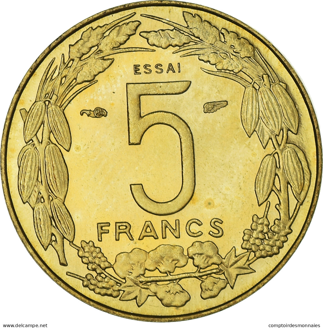 Monnaie, Cameroun, 5 Francs, 1958, Paris, ESSAI, FDC, Aluminum-Bronze, KM:E7 - Cameroun