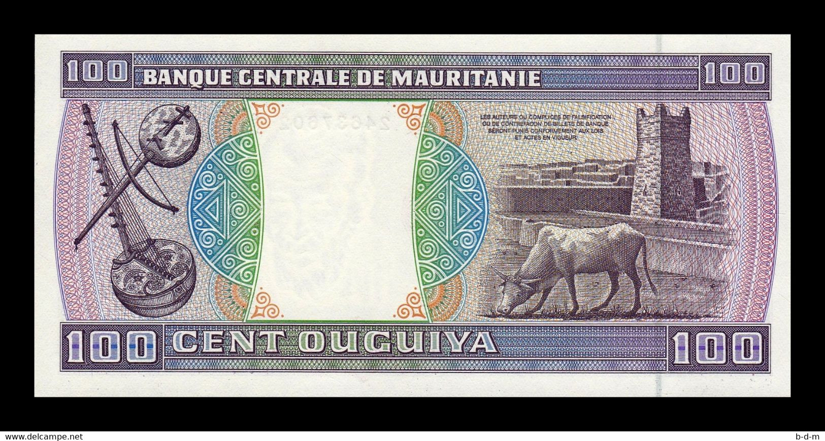 Mauritania 100 Ouguiya 1993 Pick 4f SC UNC - Mauritania