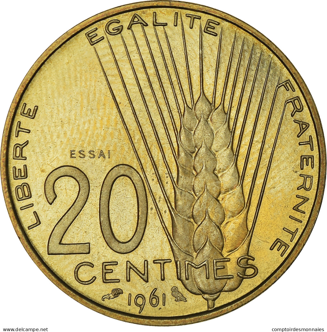 Monnaie, France, 20 Centimes, 1961, Paris, FDC, Cupro-nickel, Gadoury:327 - Pruebas