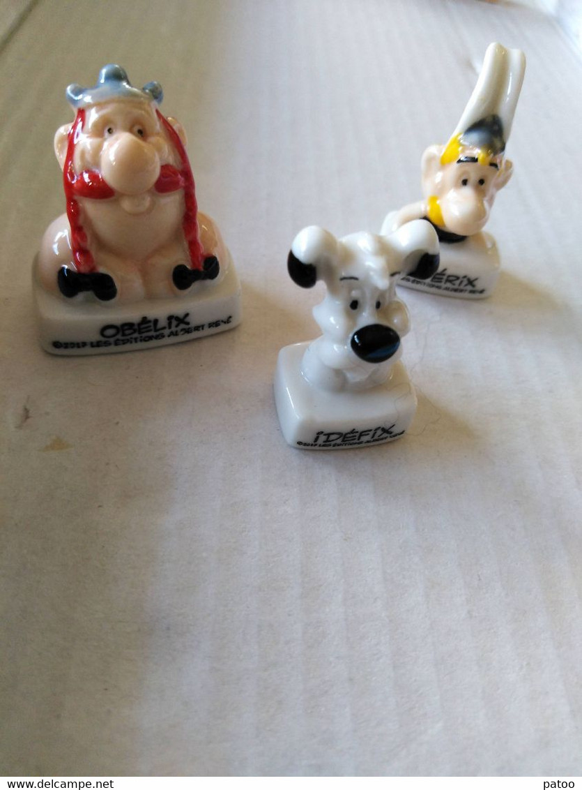 3 FEVES CELEBRES BANDE DESSINEE : OBELIX /ASTERIX/ IDEFIX - Comics