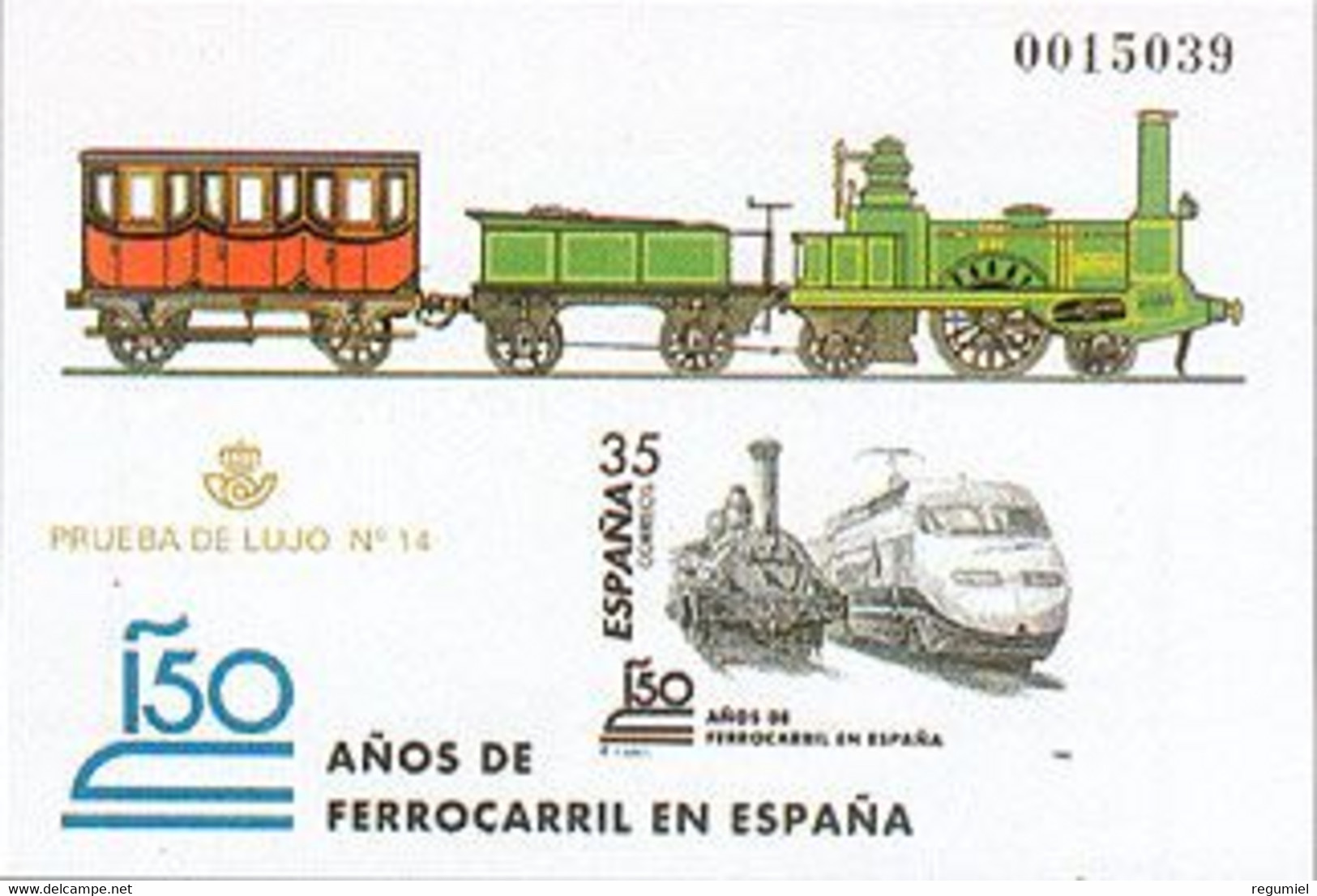 España Prueba De Lujo 067. Trenes. 1998 - Blocs & Hojas
