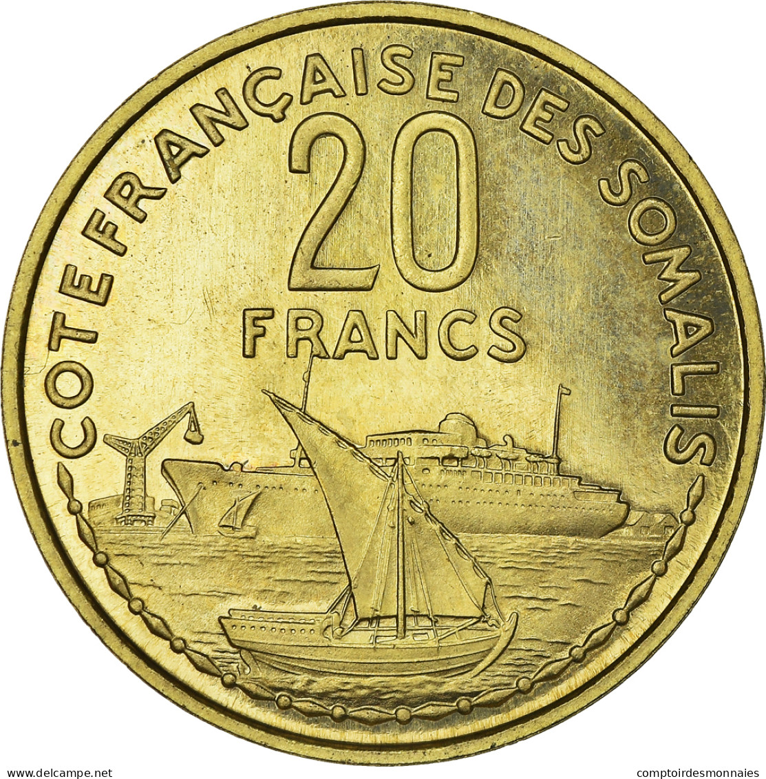 Monnaie, Côte Française Des Somalis, 20 Francs, 1952, Paris, ESSAI, FDC - Djibouti