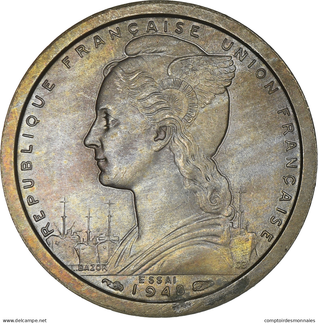 Monnaie, Cameroun, Franc, 1948, Paris, ESSAI, TTB, Copper-nickel, KM:E5 - Kameroen