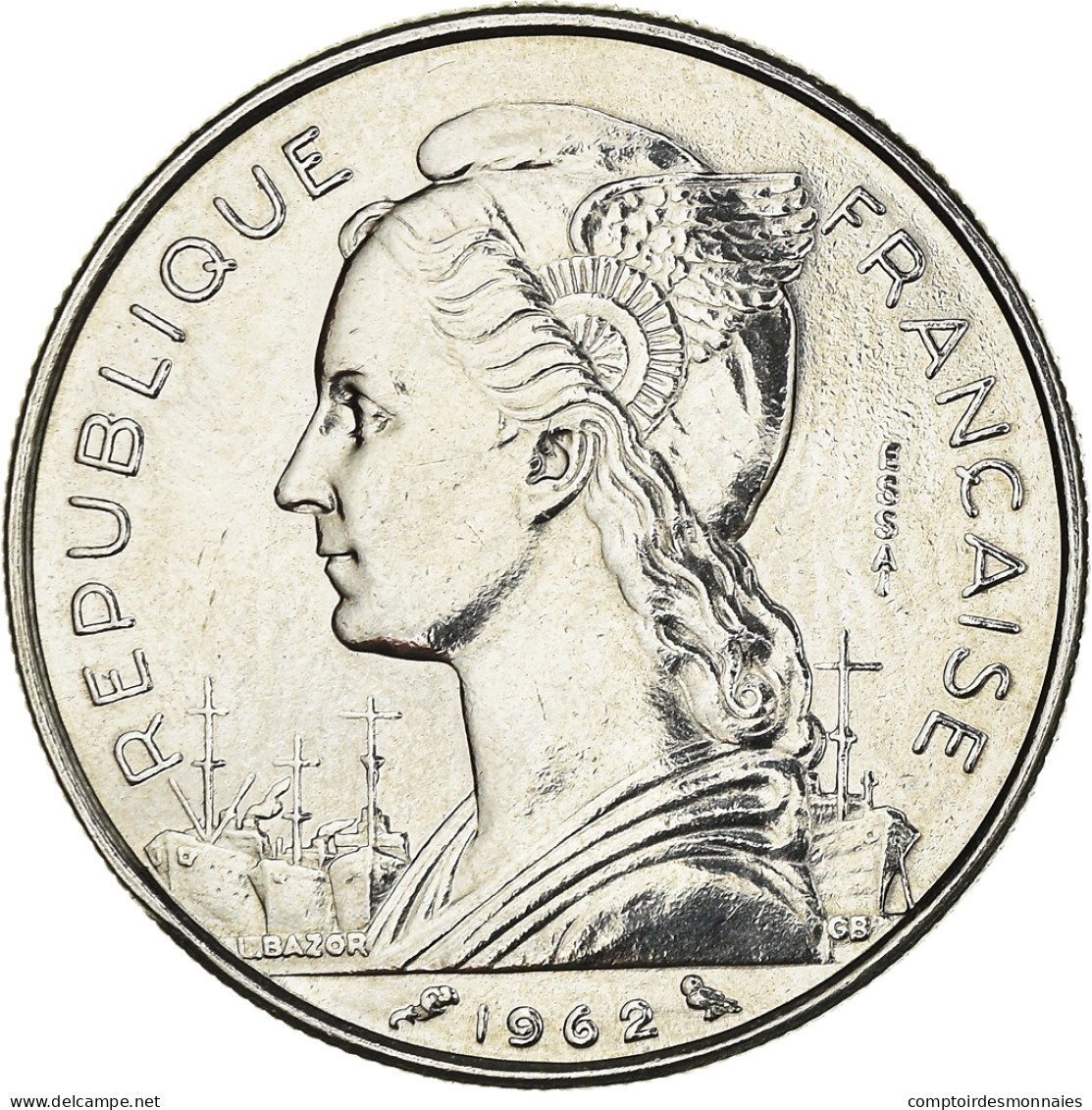 Monnaie, Réunion, 50 Francs, 1962, Paris, ESSAI, SUP+, Nickel, KM:E8 - Réunion