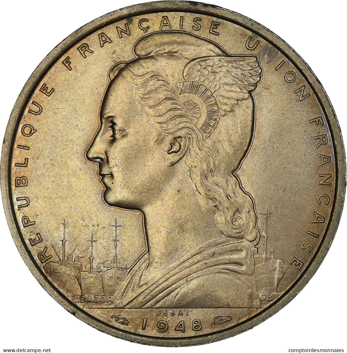 Monnaie, Côte Française Des Somalis, 5 Francs, 1948, Paris, SUP - Somalia