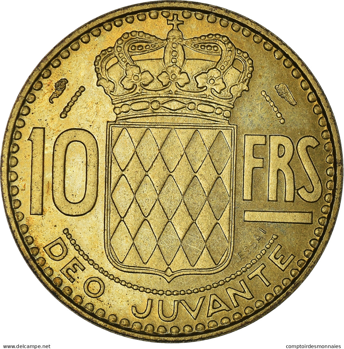 Monnaie, Monaco, 10 Francs, 1950, FDC, Aluminium-Bronze, Gadoury:139, KM:E24 - 1949-1956 Alte Francs