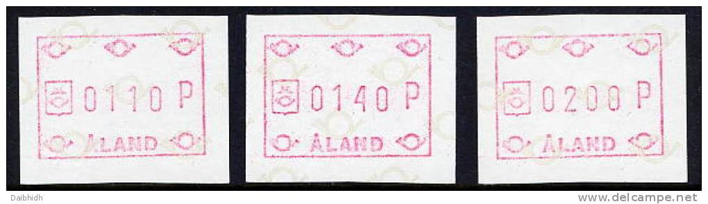 ALAND ISLANDS 1984 ATM Labels Set Of 3 Values MNH / **  Michel 1 - Ålandinseln