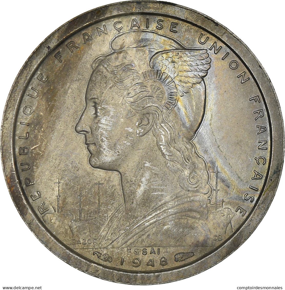 Monnaie, Madagascar, Franc, 1948, Paris, ESSAI, SUP, Copper-nickel, KM:E1 - Madagaskar