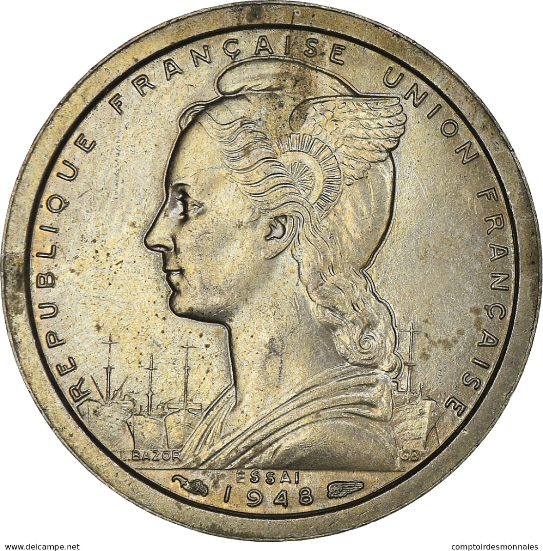 Monnaie, Madagascar, Franc, 1948, Paris, ESSAI, SUP, Copper-nickel, KM:E1 - Madagascar