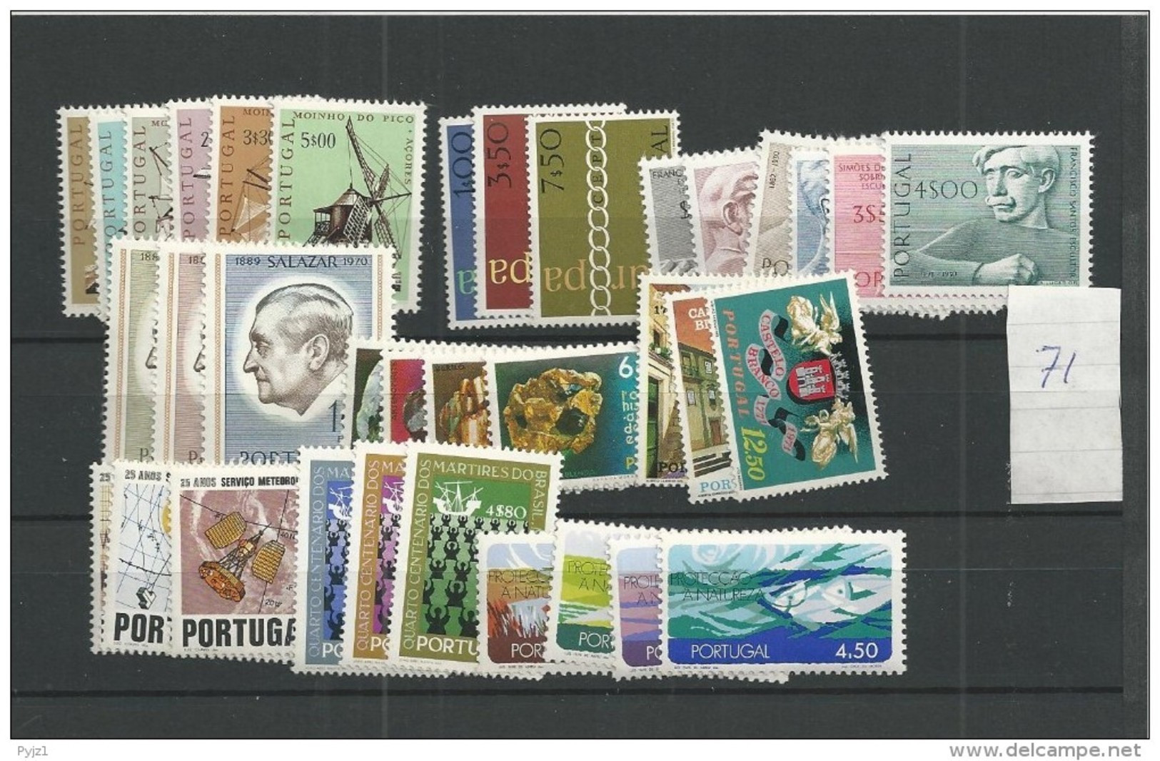 1971 MNH Portugal, Year Complete According To Michel, Postfris - Volledig Jaar