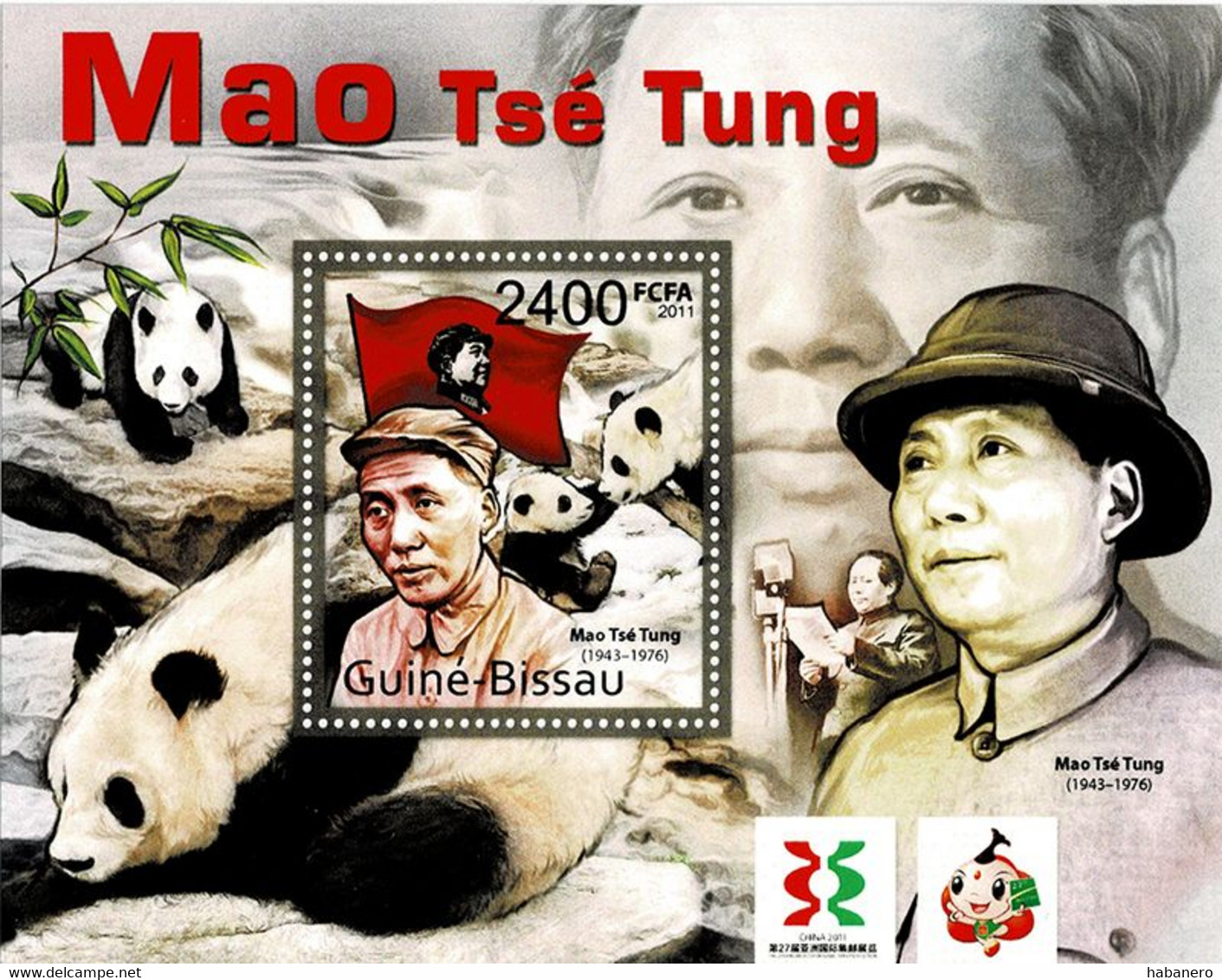 GUINEA-BISSAU 2011 Mi BL 966 MAO TSE-TUNG MINT MINIATURE SHEET ** - Mao Tse-Tung