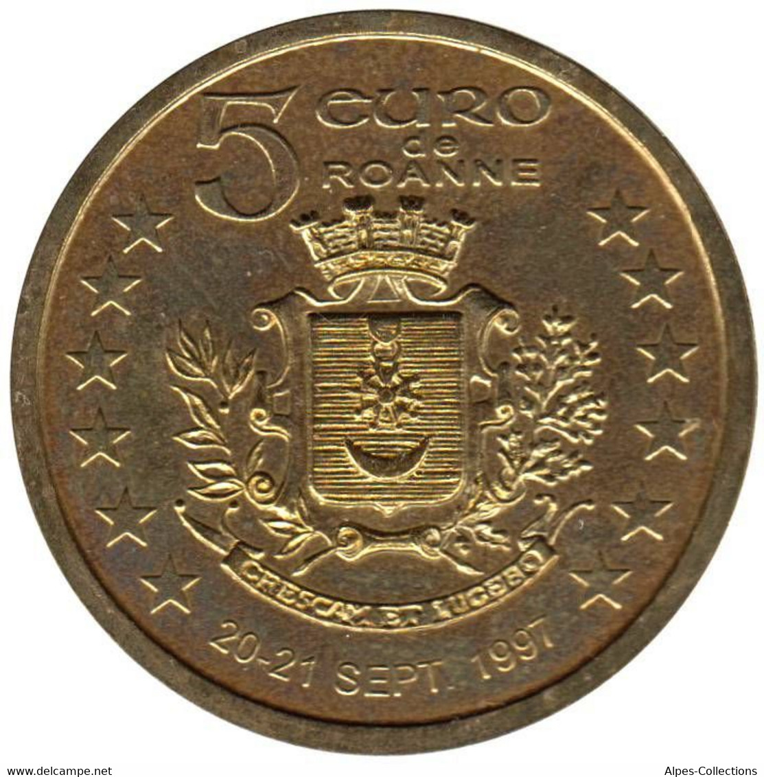 ROANNE - EU0050.1 - 5 EURO DES VILLES - Réf: NR - 1997 - Euros Of The Cities