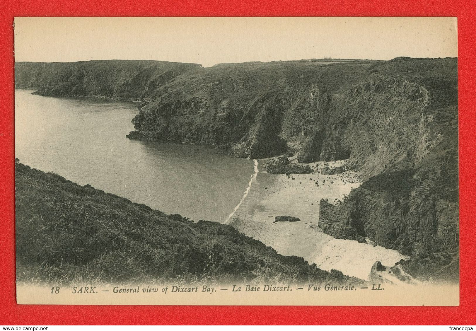 005231 - ROYAUME-UNI - ILE DE SARK - La Baie Dixcart - Vue Générale - Sark