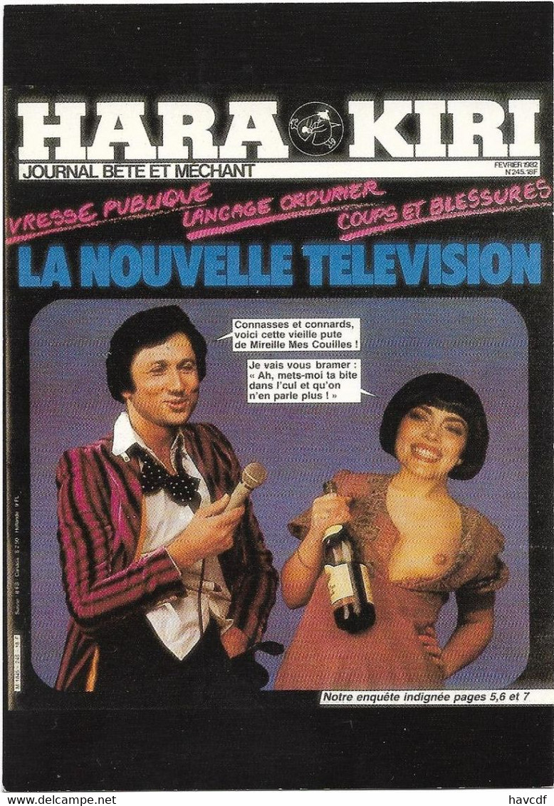 CPM - édit. MEDIA COM - 37 - HARA KIRI - LA NOUVELLE TELEVISION - Other & Unclassified