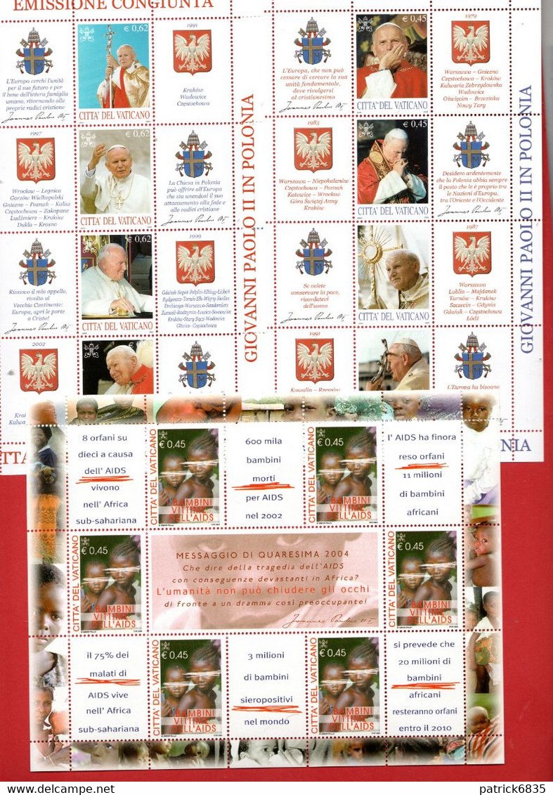 (Riz) VATICANO** 2004 - ANNATA CPL. 32 Val.+ 3 BF.  MNH. TUTTI ANGOLO Di FOGLIO. - Annate Complete