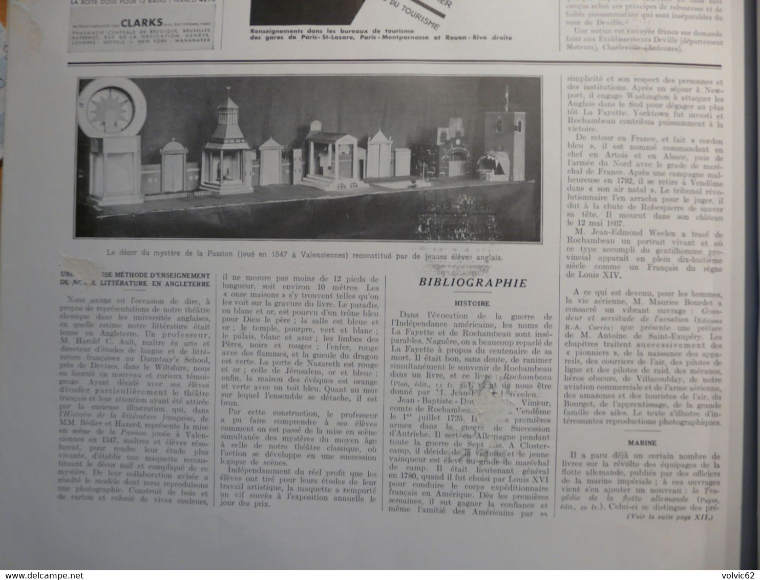 Illustration 4769 1934 aurillac Ouchy Enval Laon tour de france Boulogne sur seine Puteaux Castelgandolfo Hoedic Saumur