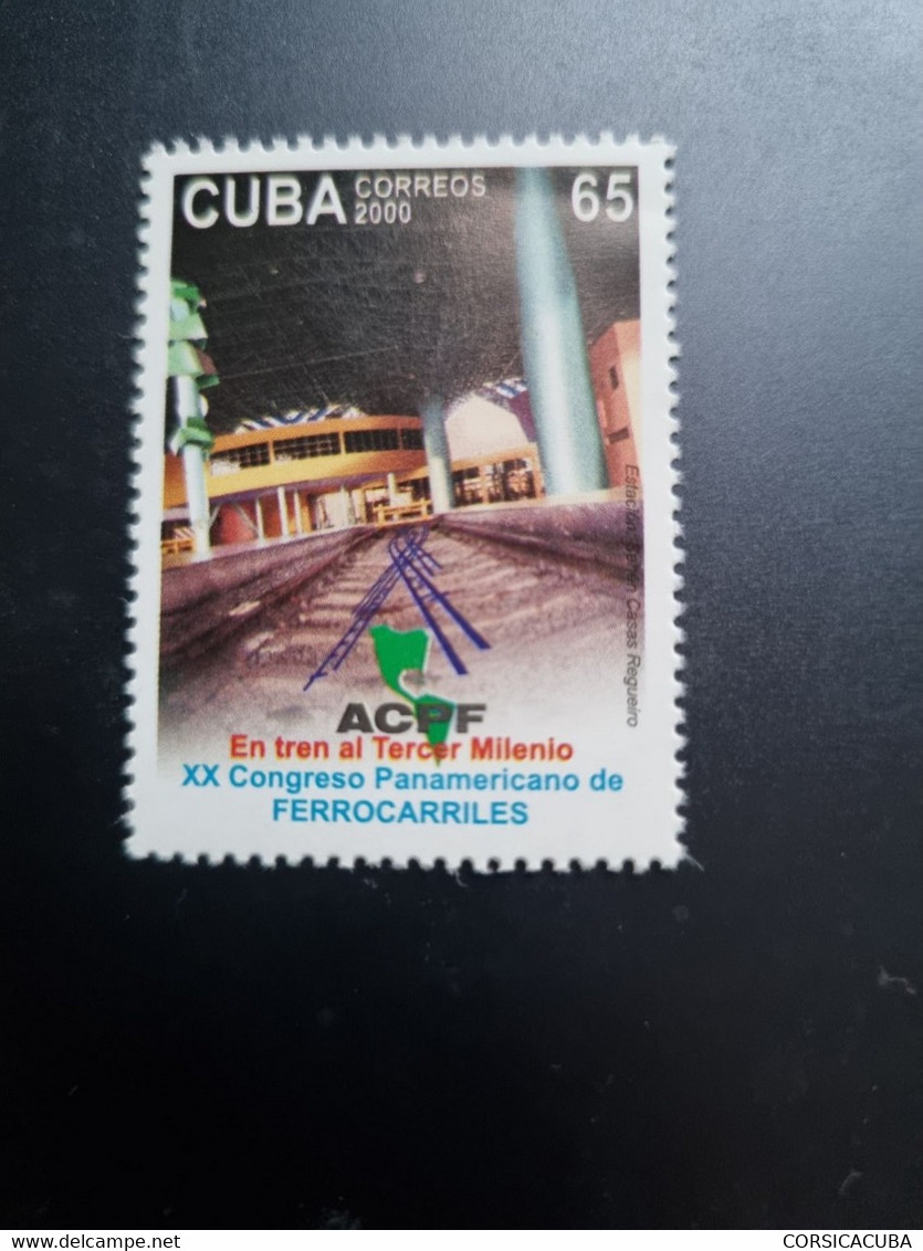 CUBA  NEUF  2000 //  CONGRESO  FERROCARRILES    // 1er  CHOIX - Nuovi