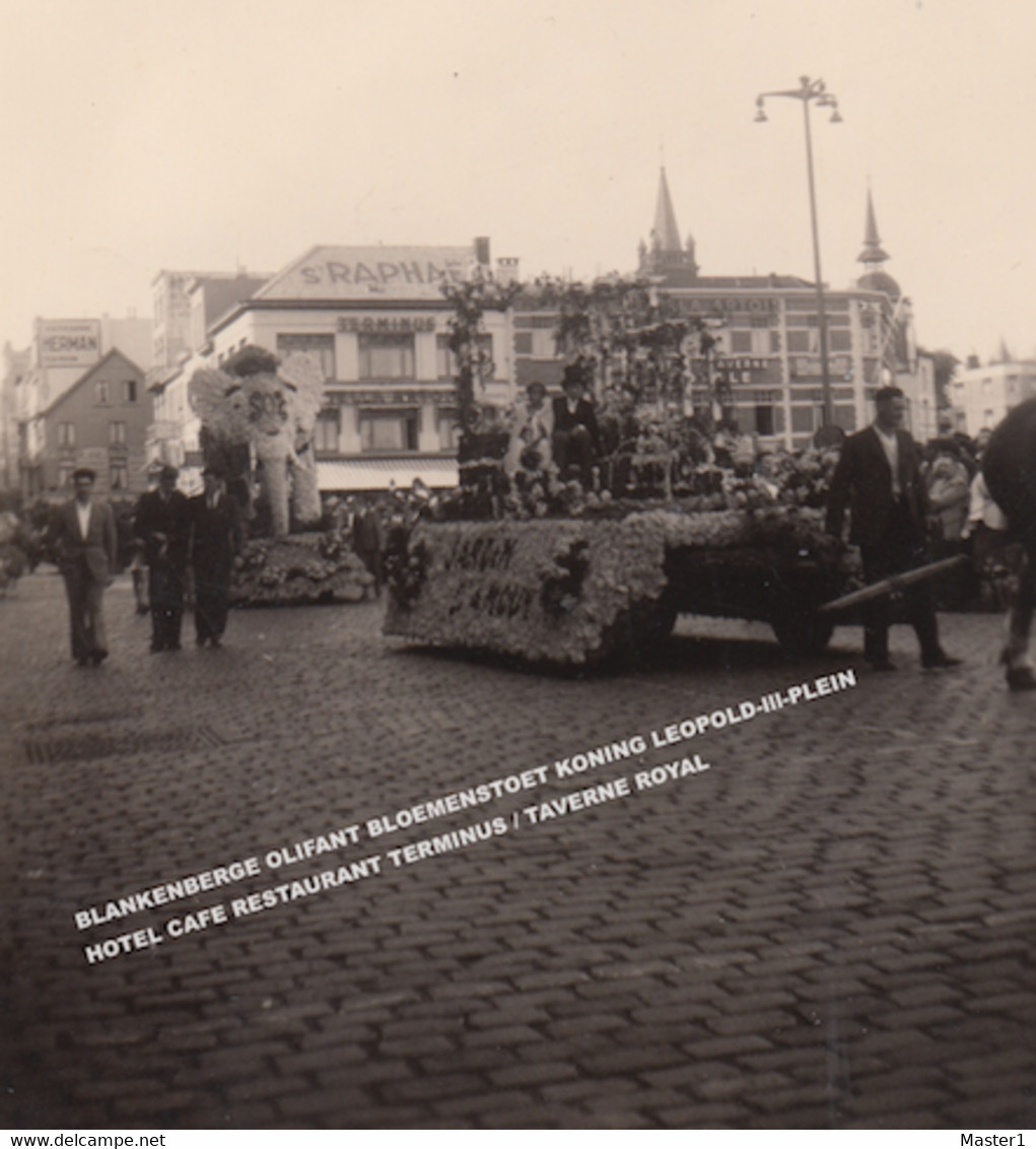 BLANKENBERGE OLIFANT BLOEMENSTOET KONING LEOPOLD-lll-PLEIN / HOTEL CAFE RESTAURANT TERMINUS / TAVERNE ROYAL - Blankenberge