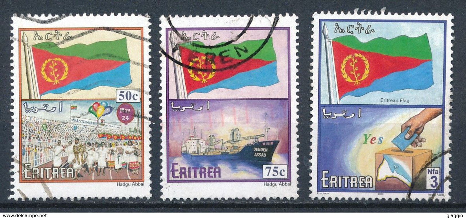 °°° ERITREA - Y&T N°454/56/57 - 2002 °°° - Eritrea