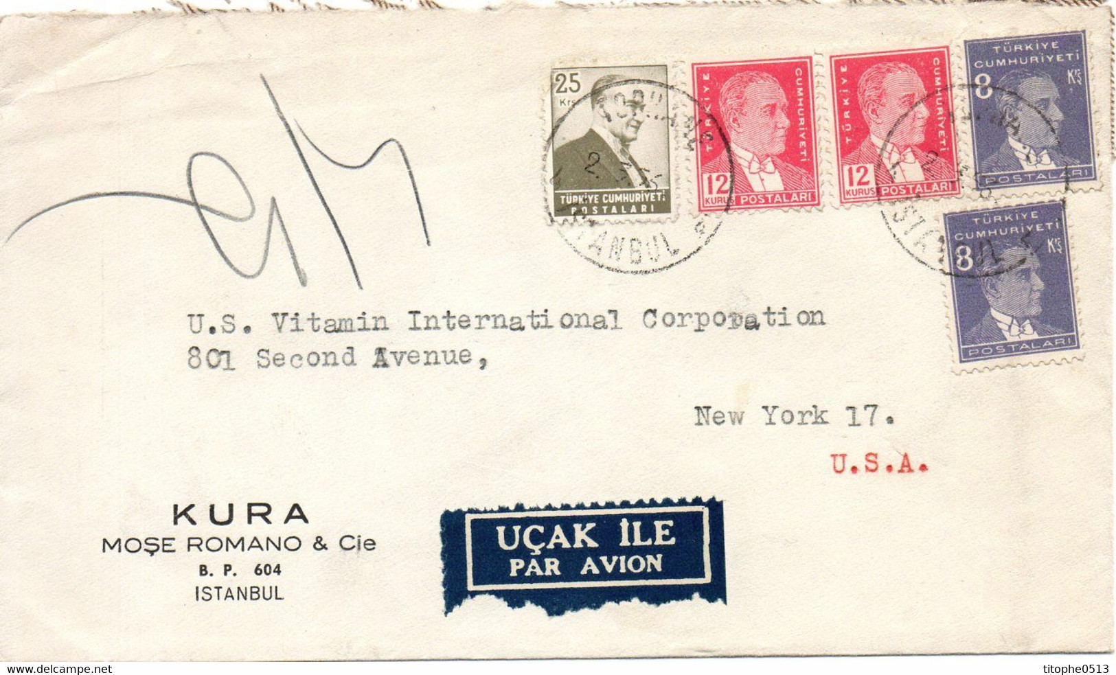 TURQUIE. Belle Enveloppe Ayant Circulé En 1956. Atatürk. - Briefe U. Dokumente