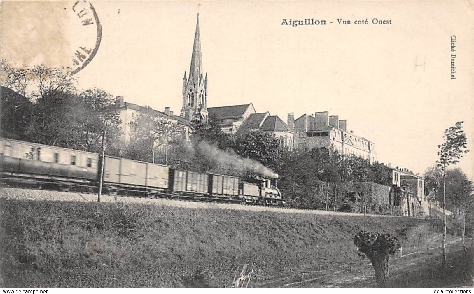 Aiguillon      47           Vue Côté Ouest . Train Et Ligne De Chemin De Fer     (voir Scan) - Andere & Zonder Classificatie