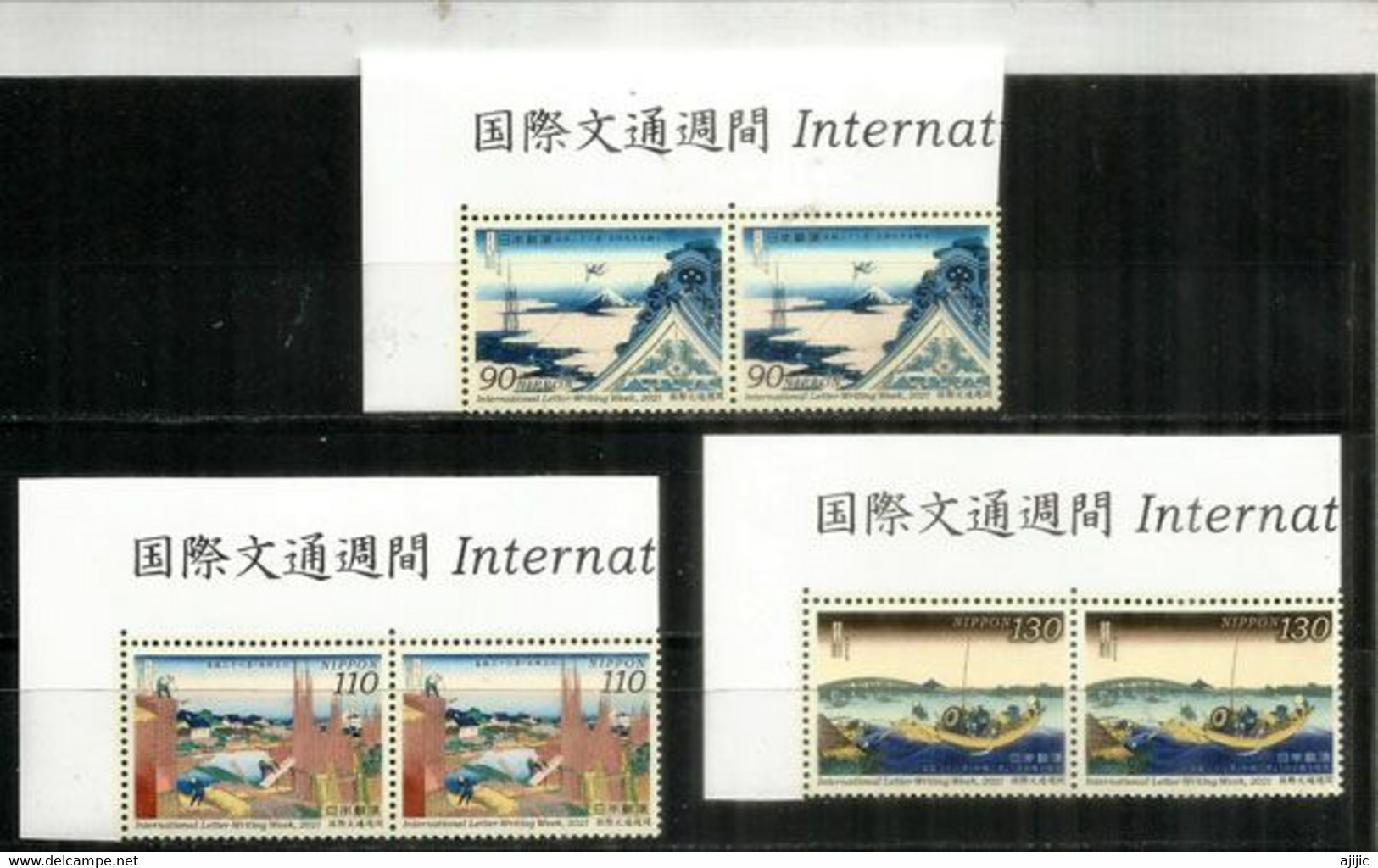 2021 INTERNATIONAL LETTER WRITTING WEEK (EN PAIRES SE-TENANT) Bord De Feuilles, Neufs ** - Unused Stamps