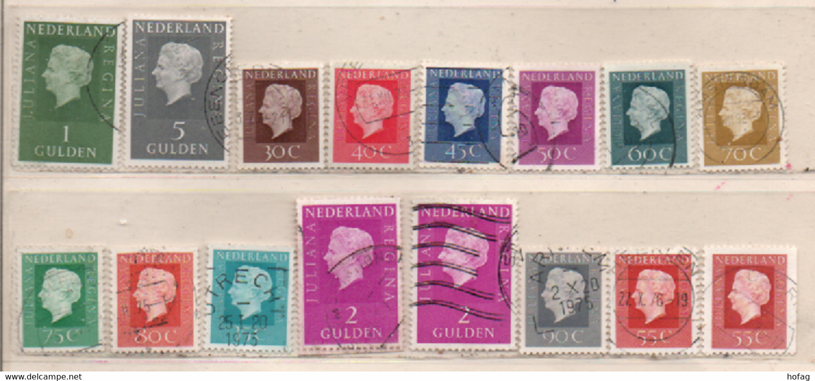 Niederlande 1969-81 Juliana 16 Marken/Varianten Gestempelt; Netherlands Used - Unclassified