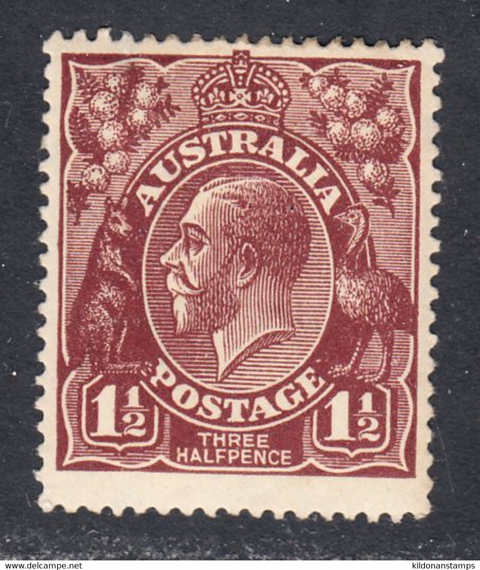 Australia 1924 Mint Mounted, Wmk 5, Deep Red-brown, See Notes, Sc# ,SG 59 - Mint Stamps