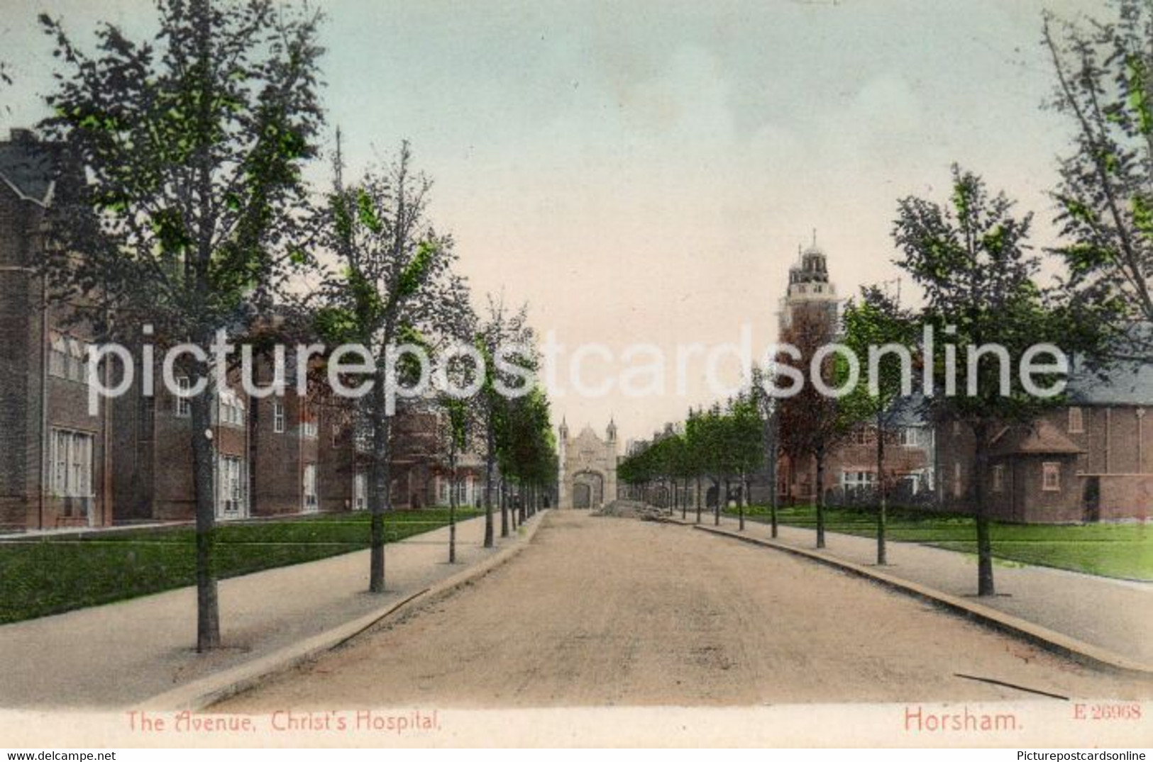 CHRIST'S HOSPITAL THE AVENUE OLD COLOUR POSTCARD HORSHAM SUSSEX SCHOOL - Other & Unclassified
