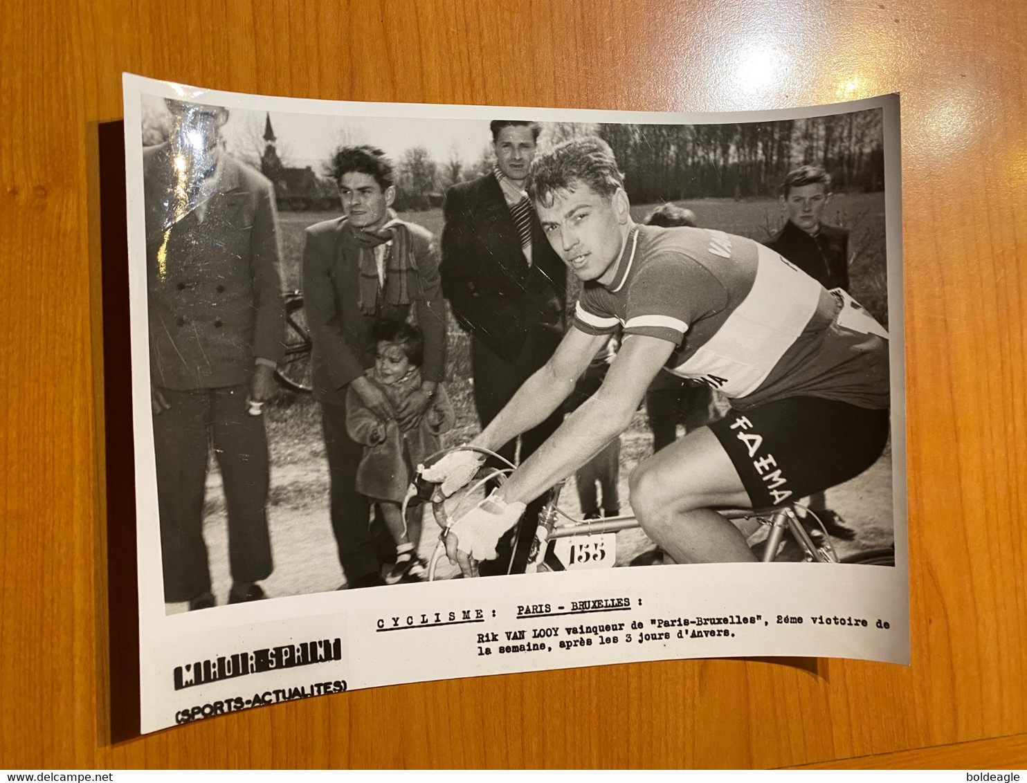 Photo Originale 24*18 Cms - PARIS /BRUXELLES - RIX VAN LOOY - Cycling