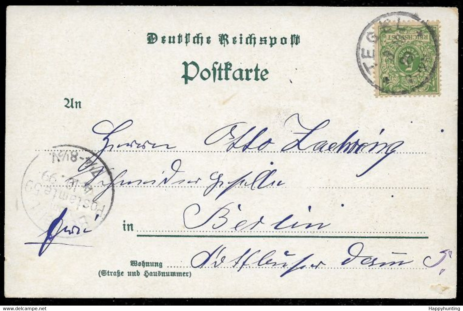 1899 LITHO AK GRUSS TEGEL – SCHLOSS TEGEL – LANDSCHAFT AM TEGELER SEE – HUMBOLDT DENLMAL Gelaufen - Tegel