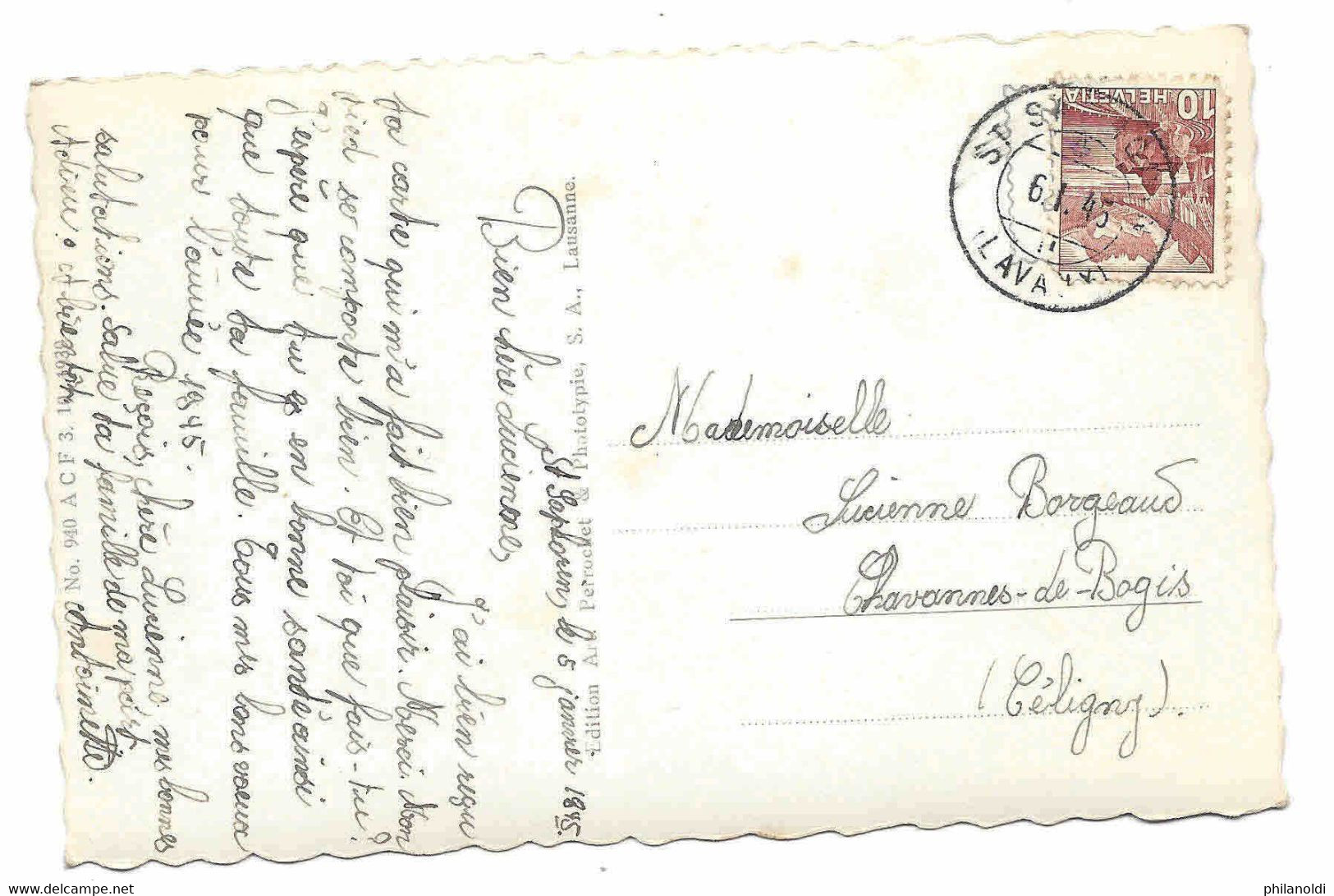 6572, St Saphorin, Saint-Saphorin. Circulée 1945 - Saint-Saphorin
