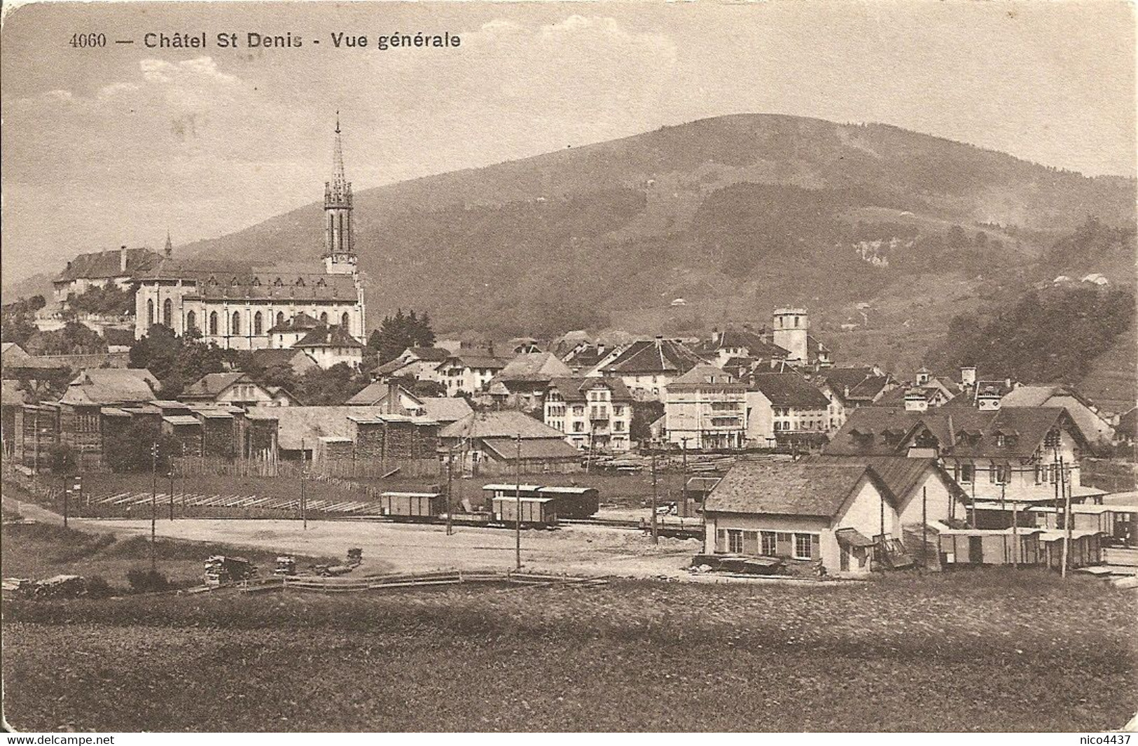 Cpa Chatel St Denis Vue Generale - Châtel-Saint-Denis