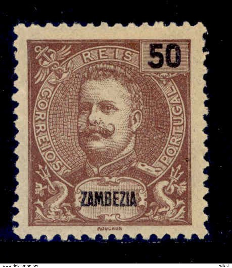 ! ! Zambezia - 1903 King Carlos 50 R - Af. 48 - MH - Sambesi (Zambezi)