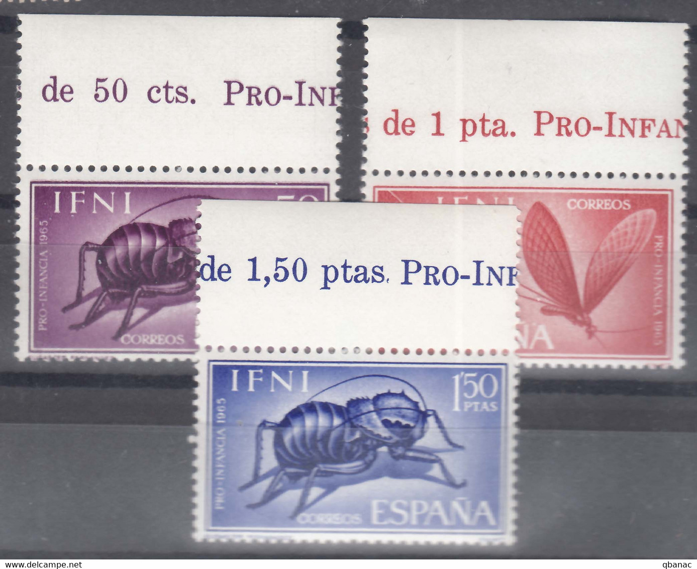 Ifni Animals Insects Bugs1965 Mi#241-243 Mint Never Hinged - Ifni