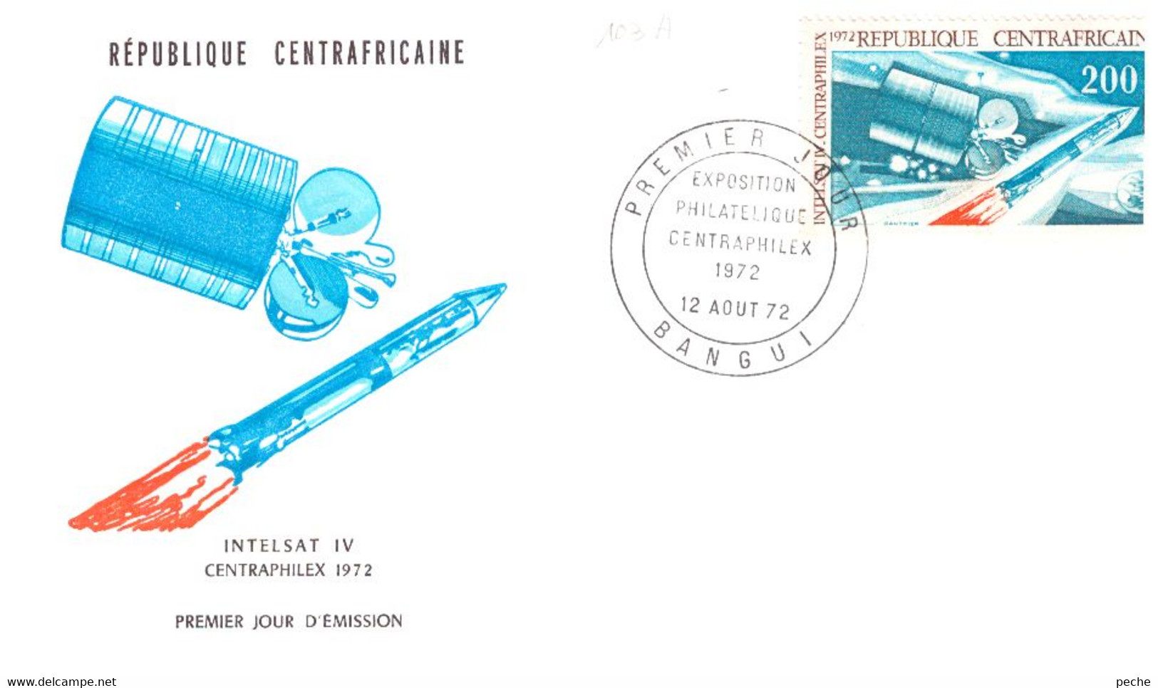 N°290 N -FDC République Centrafricaine -intersat IV- - Africa