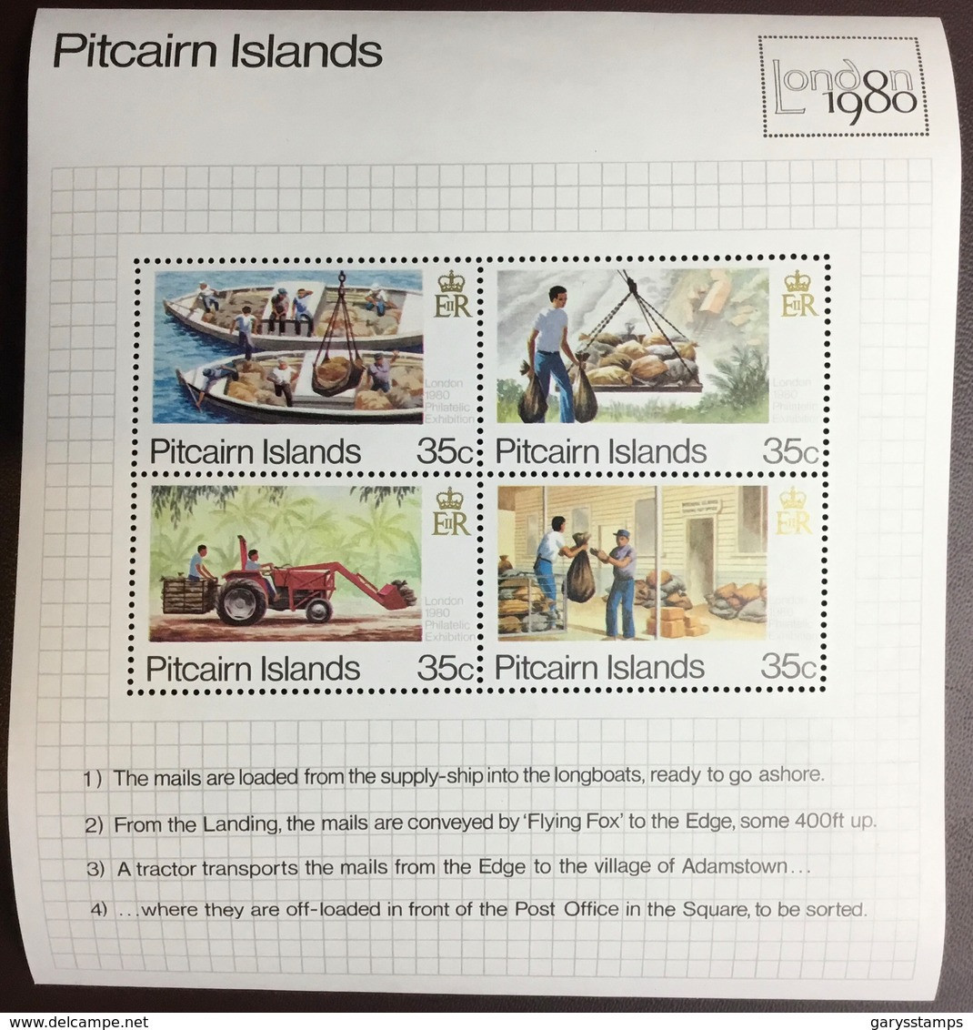 Pitcairn Islands 1980 London ‘80 Minisheet MNH - Pitcairn Islands