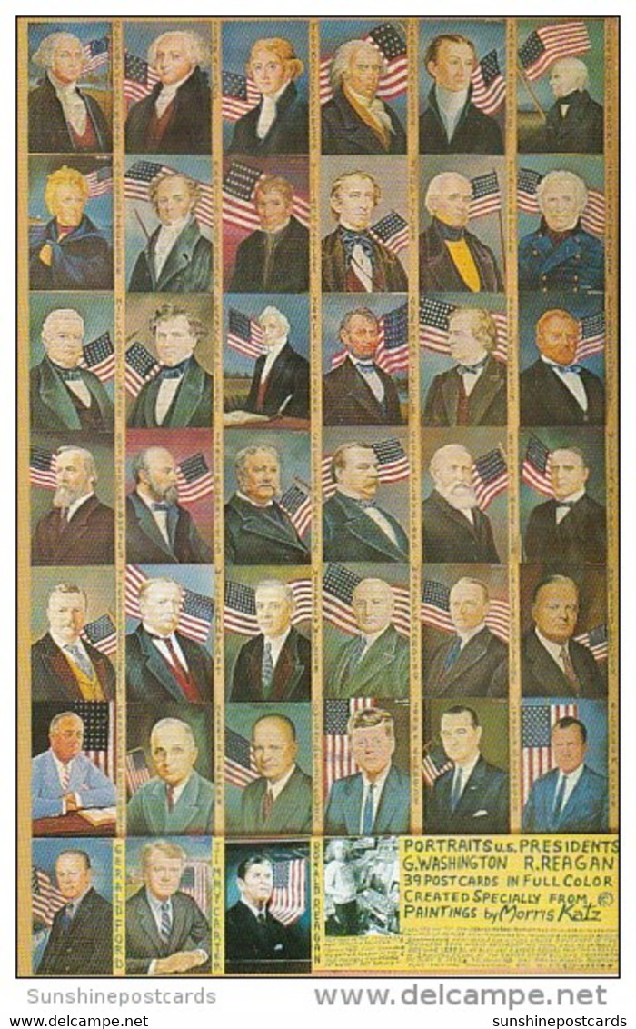 Portraits Of Presidents From Washington To Reagan By Morris Katz - Presidentes