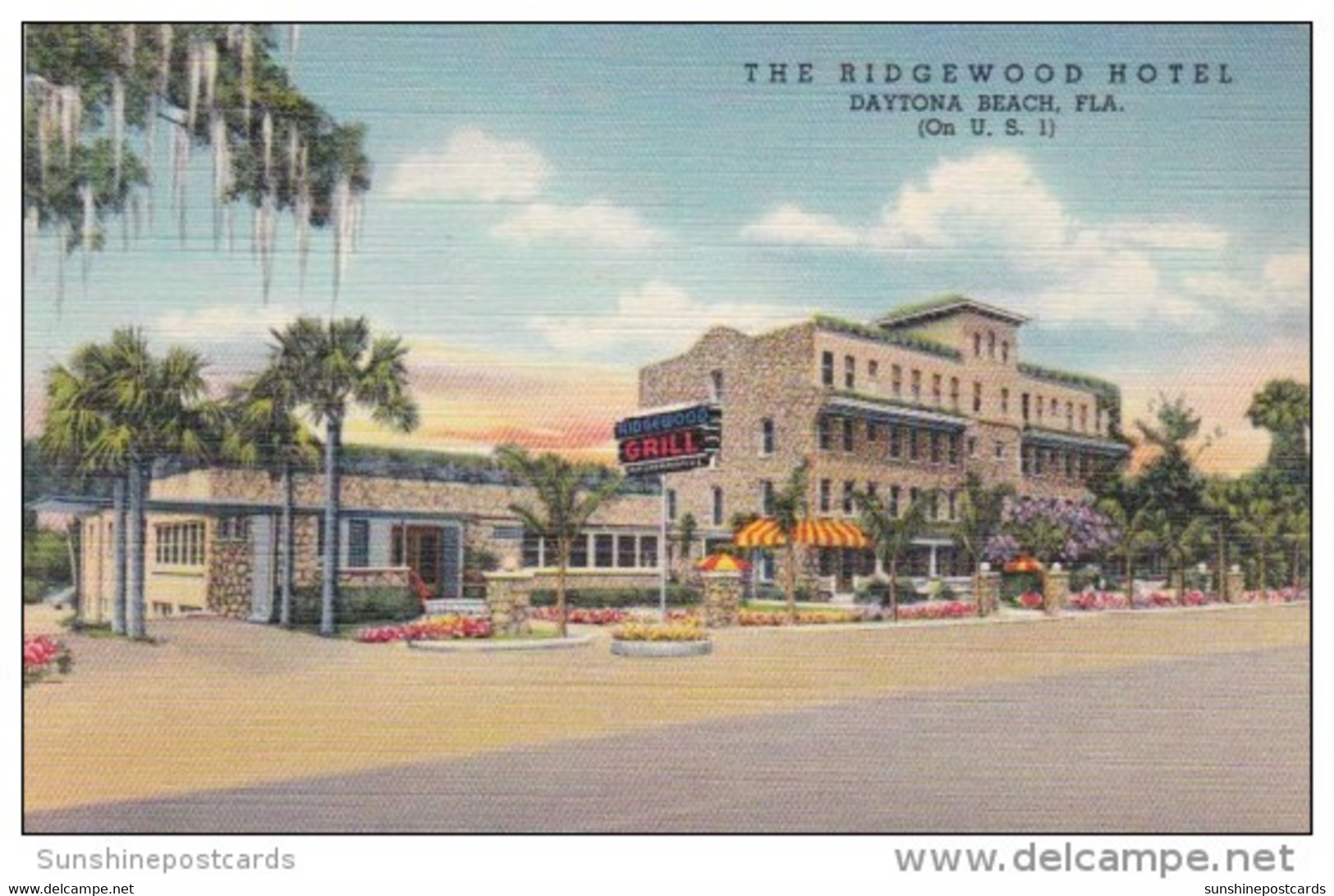 Florida Daytona The Ridgewood Hotel Curteich - Daytona